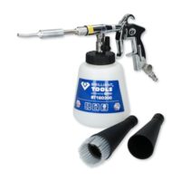 Druckluft-Reinigungspistole mit gebogenem Metallrohr und Absperrhahn für effektive Reinigung von Oberflächen