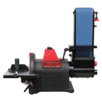 Band-Tellerschleifer Metall mit 700 W Leistung, Schleifband 100 x 914 mm, Schleifteller Ø 200 mm, 552 m/min Geschwindigkeit, BUCKTOOL Produkt