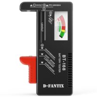 D-FantiX Batterietester, Batterie Akku Volt Checker für AA AAA C D 9V 1.5V Knopfzellen-Batterien