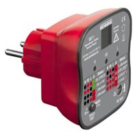 Elektroschutztestgerät für Schutzkontaktsteckdosen mit 230 V AC Spannungsmessbereich und Klingenlänge 17 mm