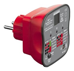 Elektroschutztestgerät für Schutzkontaktsteckdosen mit 230 V AC Spannungsmessbereich und Klingenlänge 17 mm