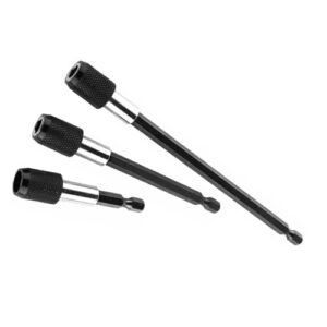 Magnetische Bithalter für Bohrmaschine, 3 Stück Schnellwechsel Bithalter mit Magnetismus, Bit-Halter aus Edelstahl, hochwertiger und stabiler Bit-Träger