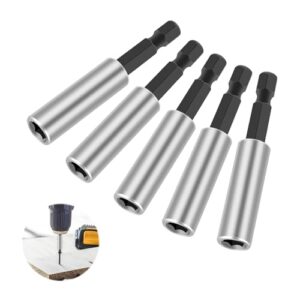 Hochwertige magnetische Bithalter für Bit-Verlängerung 1/4, rostfreier Stahl, extra starker Dauermagnet, perfekt für anspruchsvolle Einsätze mit Akkuschraubern, Handbohrern oder Schlagschraubern