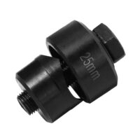 Hochwertiger Lochstanzer für Metall und Edelstahl, 25 mm Durchmesser, schwarze Phosphatbeschichtung, rutschfestes Design, spirale Schnittstelle