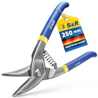 Blechschere mit 250 mm Durchmesser, geeignet für verschiedene Anwendungsbereiche, flexible Verwendbarkeit bei der Arbeit mit Metall und Stahl Blech