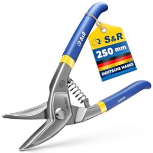 Blechschere mit 250 mm Durchmesser, geeignet für verschiedene Anwendungsbereiche, flexible Verwendbarkeit bei der Arbeit mit Metall und Stahl Blech
