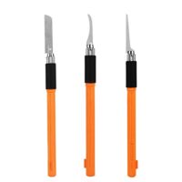 Hobby-Rasiermesser-Set mit drei verschiedenen Klingen aus hochwertigem Metall und Kunststoff, ideal für Trimmen, Schnitzen, Entgraten und Schneiden
