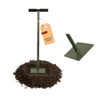 Bodenverdichter mit Stahlplatte und Softgriff für Gartenarbeiten, ideal für Erde, Sand, Kies und Asphalt