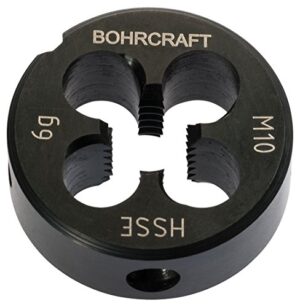 Gewindeschneideisen M10 HSS-Co von Bohrcraft, hochwertiges Werkzeug für Heimwerker und Profis, ideal für Stahl, Edelstahl und NE-Metalle