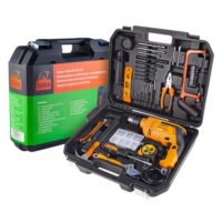 Professionelles Bohrschraubendreher-Set mit 95 Teilen, ideal für Büro, Garten und Zuhause. Kompletter Koffer mit Elektroschraubendreher, Schlüsseln, Sägen, Zangen, Bohrer und mehr.