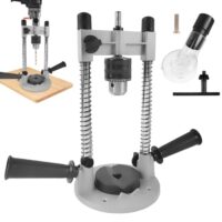 Multifunktionaler Bohrhilfe-Set für Präzisionsbohrungen in verschiedenen Materialien wie Holz, Rundrohre und Marmor mit 90° Vertikale Positionierung und verdickter Basis.