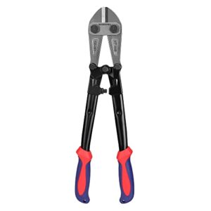Ergonomisches Bolzenschneider-Design, Werkzeug für Schneiden, Griff aus zwei Materialien mit weichem Gummigriff, 35,6 cm, Rot und Blau