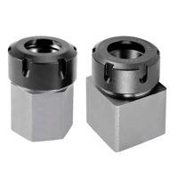Borimend ER32 Collet Chucks Block Set mit 2 quadratischen und sechseckigen Klemmträgern für CNC-Drehmaschine, hochwertige Abriebfestigkeit und robuste Struktur, ideal für schnelle Konfigurationen