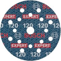 Bosch Folienschleifscheibe 1x EXPERT O780, 125 mm für Hartholz und Farbe auf Holz, Ø 125 mm, Körnung 120, Professional Zubehör Exzenterschleifer