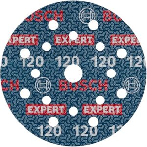 Bosch Folienschleifscheibe 1x EXPERT O780, 125 mm für Hartholz und Farbe auf Holz, Ø 125 mm, Körnung 120, Professional Zubehör Exzenterschleifer