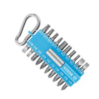 Bosch 21-teiliges Schrauberbit-Set mit Snap-Hook Blau, Universal-Bithalter, Karabiner und Zubehör für Akkuschrauber