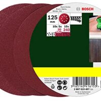 Bosch 25 tlg. Schleifblatt Set für Weichholz, Hartholz, Ø 125 mm, P80/120/240, Zubehör Exzenterschleifer