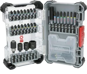 Bosch 33x PRO Impact Set, 33-teiliges Werkzeugset mit Schraubendrehern und Schrauberbits für Profis, ideal für Installateure, Elektriker und Metall- und Holzarbeiter