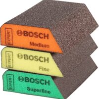 Bosch 3X EXPERT S470 Kombischleifschwamm für Farbe auf Holz und Weichholz, Ø 69 x 97 x 26 mm, Mittel/Fein/Superfein, professionelles Zubehör für Handschleifen
