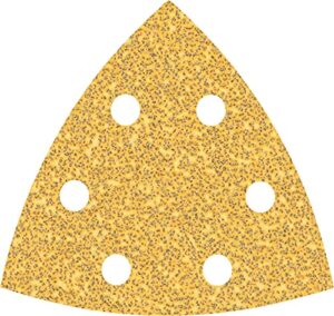Bosch 50x EXPERT C470 Schleifpapier für Farbe auf Holz und Hartholz, Ø 93x93 mm, Körnung 40, professionelles Zubehör für Deltaschleifer