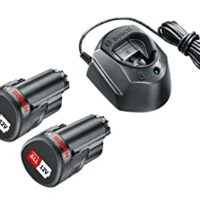 Bosch Akku Starter Set mit 2 Akkus und Ladegerät, perfekt für Heimwerker und kleinere Jobs