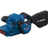 Bosch Professional Bandschleifer GBS 750 mit 850-W-Motor, Textilschleifband und Staubbeutel - perfekt fuer die Bearbeitung von Holz und Metall in der Werkstatt