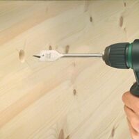 DIY-Flachfräsebohrer Bosch Self Cut mit 1/4''-Sechskantschaft, für verschiedene Arten von Holz und Leichtbaustoffen geeignet