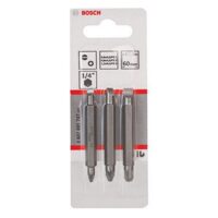 Drei doppelt geschliffene Klingen für Pozidriv-Kreuzschlitz- und Längsschlitz-Schrauben, ideal für Heimwerkerprojekte, Bosch Universalhalter Multi Fit geeignet