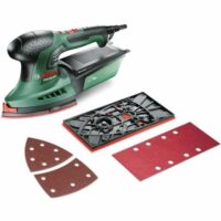 Vielseitige Schleifmaschine mit Dreieckiger und Rechteckiger Schleifplatte, ideal für Ecken, Kanten und Flächen