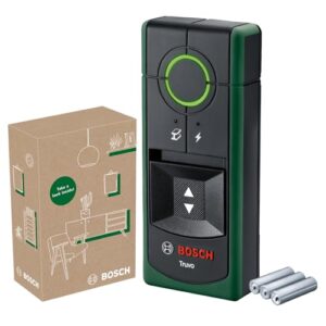 Das Bosch Ortungsgerät Truvo der 2. Generation ist ein leistungsstarkes Tool für Gartenarbeit, mit einfacher Ein-Knopf-Bedienung und Ortung von stromführenden Kabeln und Metallobjekten.