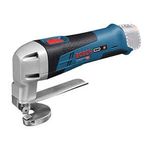 Bosch Professional 12V System Akku Blechschere GSC 12V-13 inkl. Innensechskantschlüssel und Messern für schnelle und präzise Schnitte in Metallen bis 1,3 mm Dicke