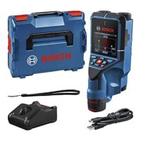 Bosch Professional 12V System Wallscanner D-tect 200 C mit Ortung von (nicht-)spannungsführenden Leitungen, Metall, Kunststoffrohren, Holzteilen und Hohlräumen, USB-C-Kabel und L-BOXX