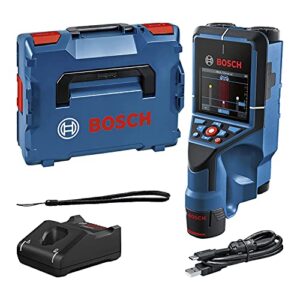 Bosch Professional 12V System Wallscanner D-tect 200 C mit Ortung von (nicht-)spannungsführenden Leitungen, Metall, Kunststoffrohren, Holzteilen und Hohlräumen, USB-C-Kabel und L-BOXX