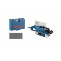 Bosch Professional Bandschleifer GBS 75 AE, 750 Watt, Gewebeschleifband, Staubsack, Grafitplatte, Handwerkoffer