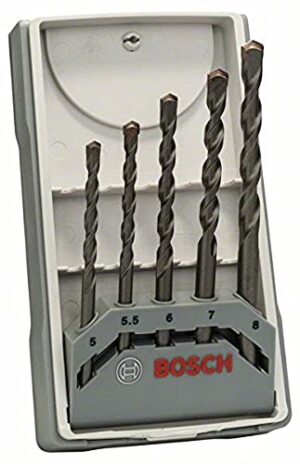 Professionelles 5-teiliges CYL-3 Betonbohrer Set von Bosch für die Bearbeitung von Beton, Mauerwerk und Kalksandstein.