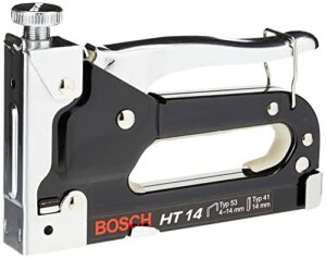 Bosch Professional Handtacker HT 14 - Robuster Handtacker für Holzarbeiten mit stufenloser Schlagkraftregulierung und gepolsterter Griffmulde.