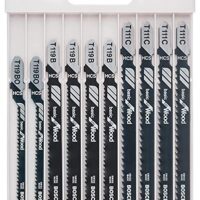 Professionelles Werkzeugset für das Bearbeiten von Weichholz, Sperrholz, Span und Faserplatten - Bosch Professional 10tlg. Stichsägeblatt Set Basic for Wood