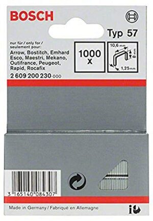 Bosch-Professional-Tackerklemmen 1000 Stück, Typ 57, für Heimwerken und professionellen Einsatz