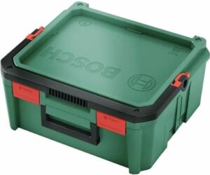 Bosch Werkzeugbox, SystemBox Größe M, für Bosch Elektrowerkzeuge, kompatibel mit Bosch Zubehörbox Klein und Medium, in Banderole, Werkzeug organisieren, Transport