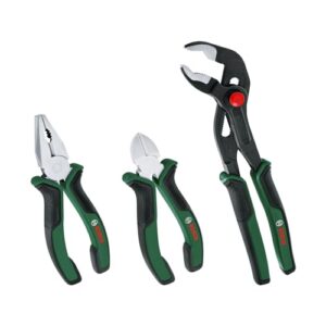 Hochwertige präzise Zangen für Handwerker und Heimwerker, 3-teiliges Set mit Seitenschneider, Kombinationszange und Wasserpumpenzange, ergonomischer Softgrip