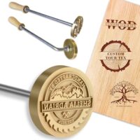 Personalisierter Brennstempel für Holz mit eigenem Logo, Metall-Brandeisen für Leder, Holz, Backen, Geschenke für Handwerker, Hochzeitsparty und mehrere Größen optional