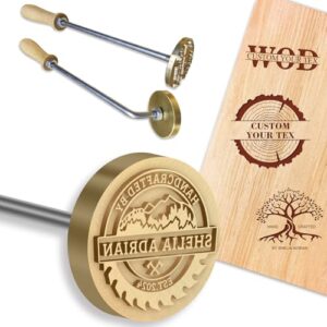 Personalisierter Brennstempel für Holz mit eigenem Logo, Metall-Brandeisen für Leder, Holz, Backen, Geschenke für Handwerker, Hochzeitsparty und mehrere Größen optional