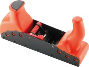 Hochwertiger Handhobel für Holz und Metallbearbeitung, inkl. 4 originalen Ersatzmessern, in der Farbe Orange