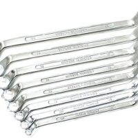 Brüder Mannesmann Ringschlüsselsatz, 6-22 mm, Chrom-Vanadium, 8-teilig, Werkzeugset für Heimwerker und Handwerker mit langen Haltbarkeit und hoher Festigkeit