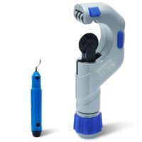 CCLIFE Rohrschneider Set 5-50mm, Edelstahl mit Entgrater, für saubere Kanten bei der Arbeit mit Dünner Edelstahl, Kupferrohr, Aluminium und PVC