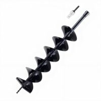 Erdbohrer aus Stahl mit Sicherungsbolzen und Adapter für Gartenarbeiten