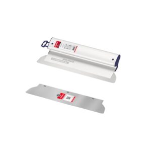 COMENSAL Profi-Set - Flächenspachtel 400 mm mit Blatt 0,3 mm - Ersatzblatt 0,5 mm - Breitspachtel - Dekorspachtel - Fassadenspachtel - Edelstahl - Made in EU