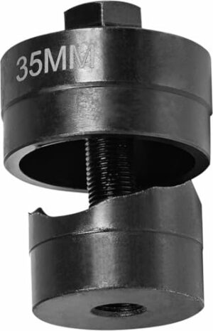 Blechlocher 35mm für Spülarmaturen, Stahl, präzise Lochstanzung, langlebige Qualität, einfache Handhabung, ideal für Kücheninstallationen und Sanitärbereiche