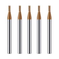 Hartmetall-Schaftfräser von CREEYA, Hochwertige Fräser für CNC-Maschinen und andere Werkzeuge mit HRC-Wertung 55 und TiSiN-Gold-Beschichtung.