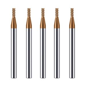 Hartmetall-Schaftfräser von CREEYA, Hochwertige Fräser für CNC-Maschinen und andere Werkzeuge mit HRC-Wertung 55 und TiSiN-Gold-Beschichtung.
